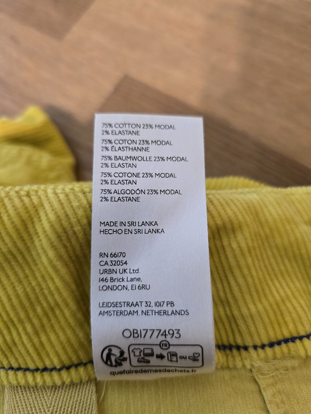 Maeve The Colette Wide-Leg Corduroy Pants Yellow Size 31 - Picture 5 of 11